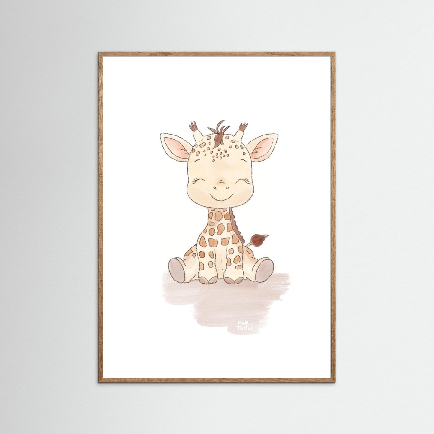 Poster print ‘Baby Giraffe’