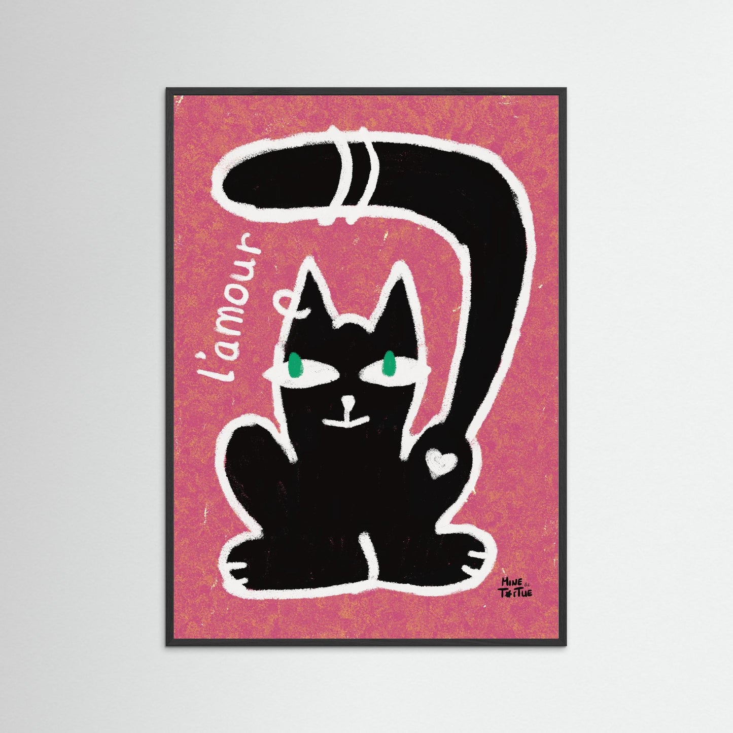 Poster print ‘Chatty Cat l’Amour’ 