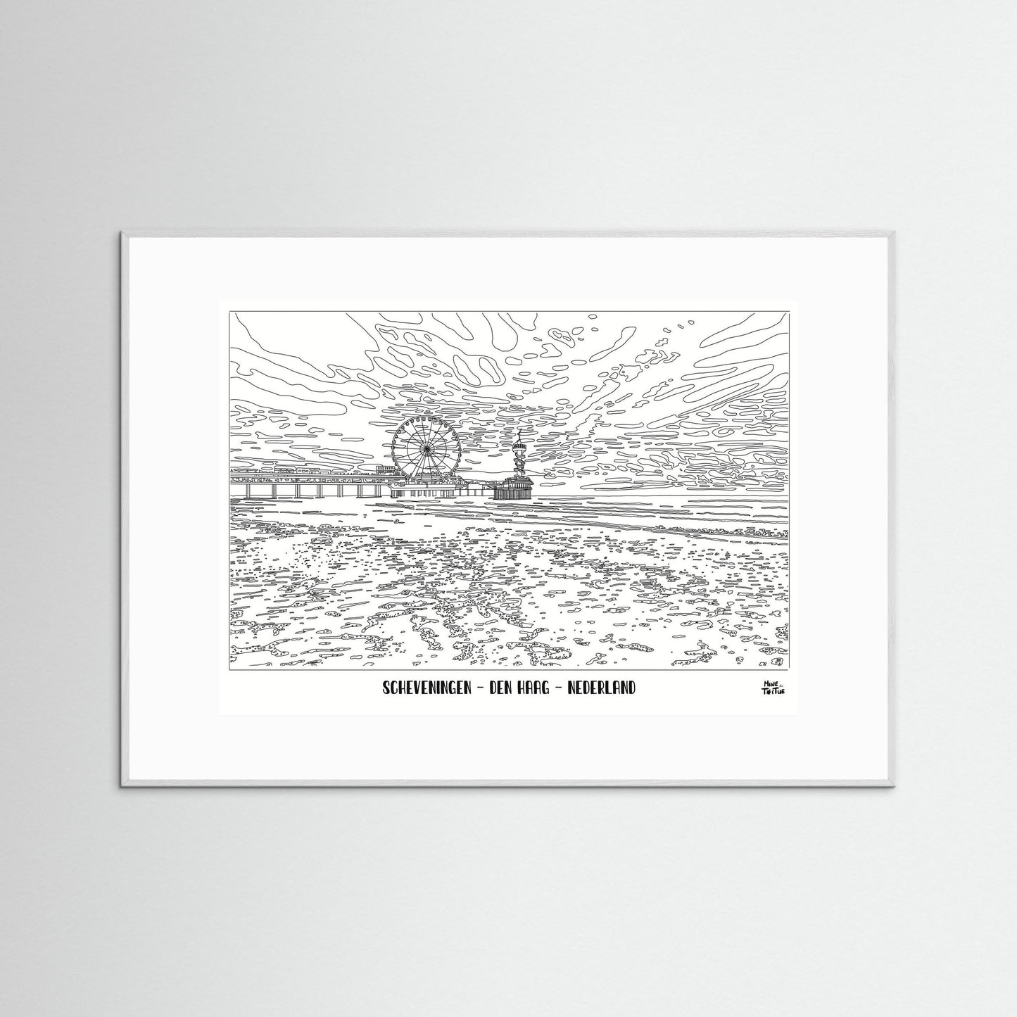 Poster Print ‘Scheveningen in Black & White’