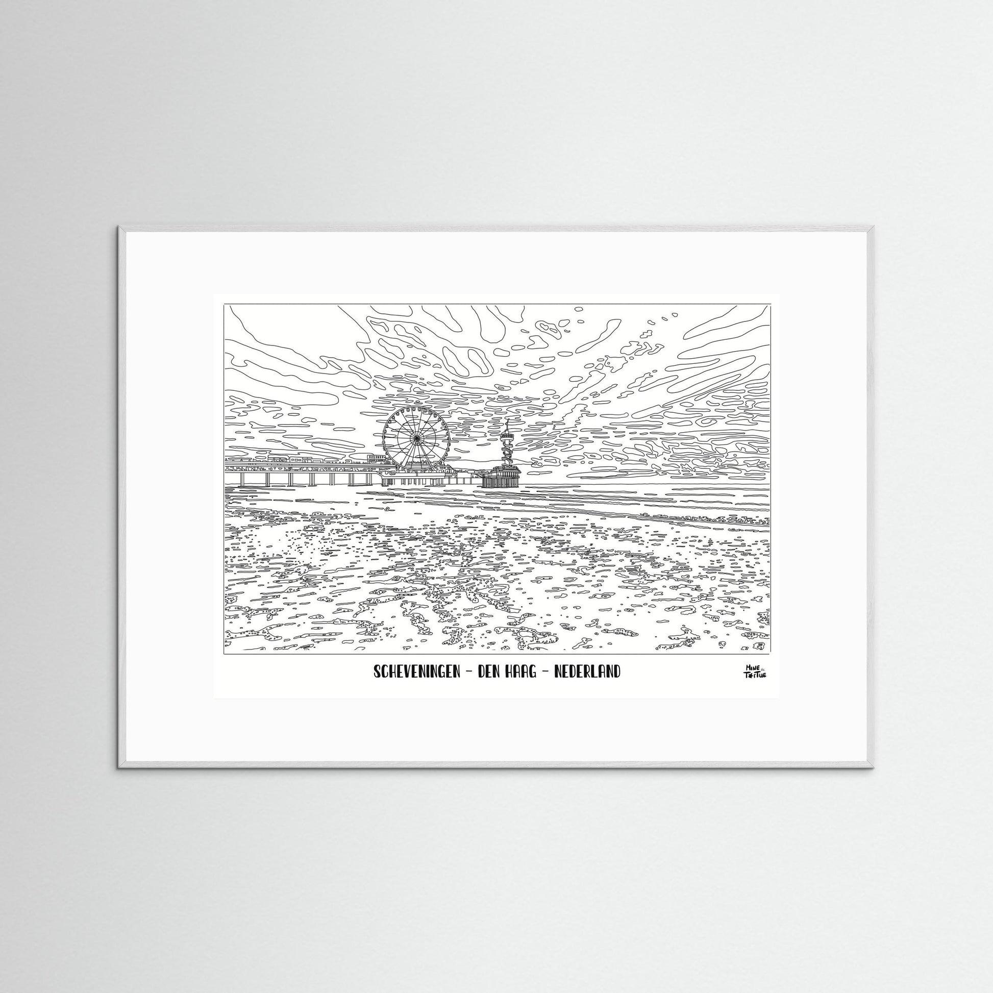 Poster Print ‘Scheveningen in Black & White’