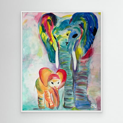 Canvas print ‘Elephant Love’ 